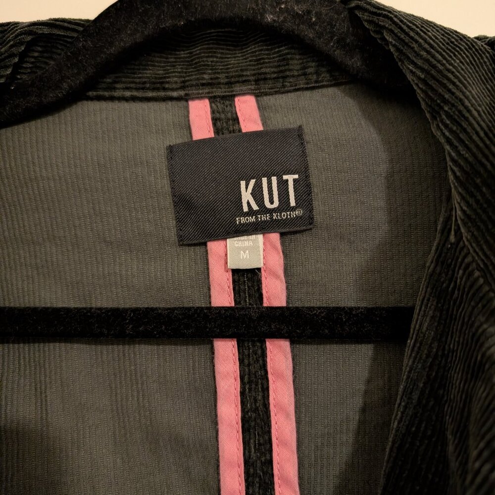 Kut from the Kloth Kyra Corduroy Utility Jacket Medium Button Included - Picture 2 of 5